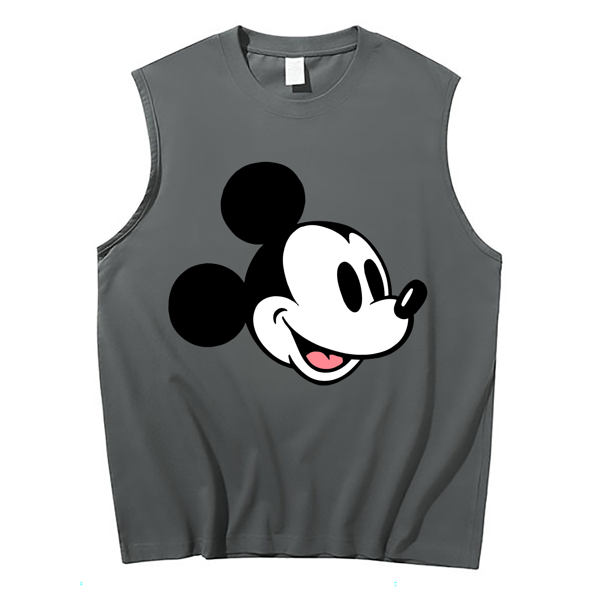 ミッキーマウス Mickey Mouse コットン100％タンクトップ（フロントプリント）